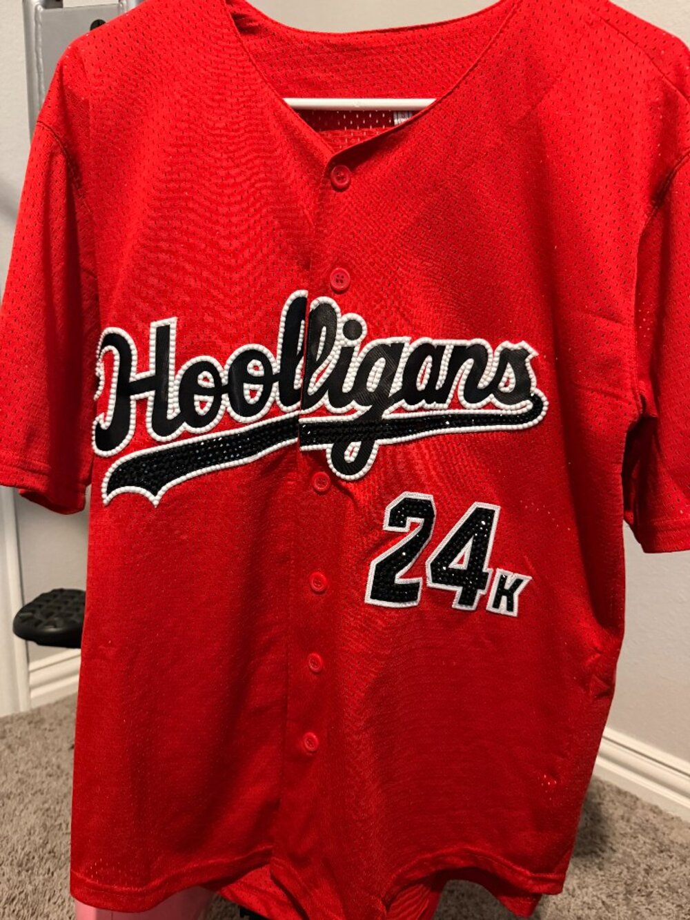 Bruno Mars Rhinestone Hoolligans Jersey, The Romantic Tour, 24k Magic, Bling